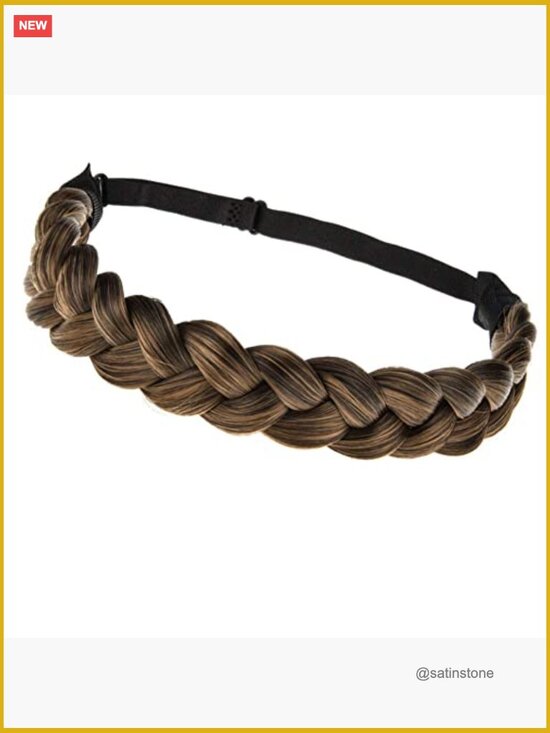 Synthetic Braided Hair Headband - 3 Strands Stretchy Plaited Hairpiece main image 4